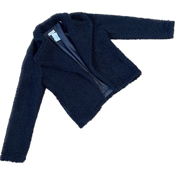 ANDREE by Unit | NWT Black Cropped Teddy Bear Jacket | Small - Picture 3 of 7